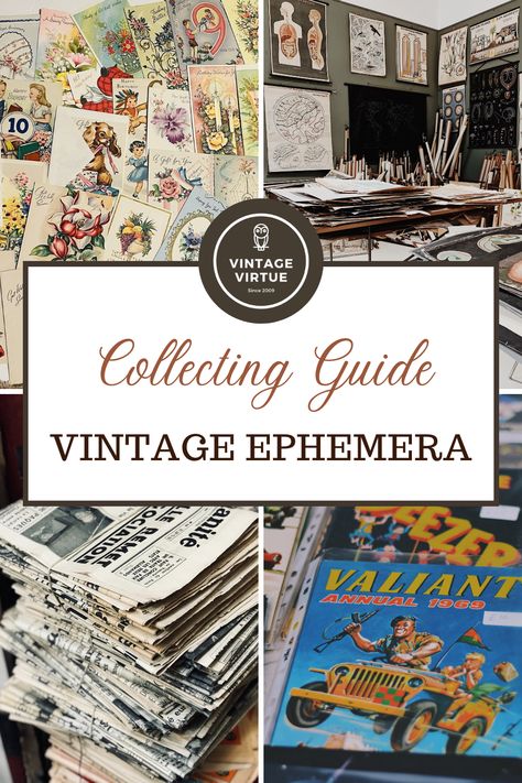 Ephemera Display Ideas, Ephemera Display, Ephemera Storage, Travel Ephemera, Antique Ideas, Antique Business, Vintage Booth, Journal Tutorials, Antique Advertising