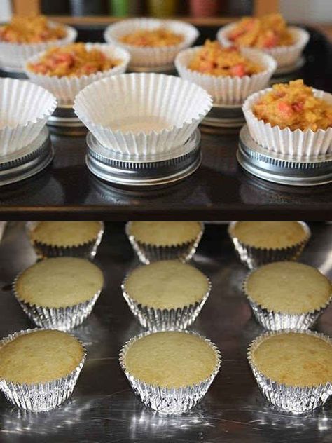 Bake cupcakes without a muffin tin by using aluminum liners or placing the cupcakes in mason jar lids. | 46 Life-Changing Baking Hacks Everyone Needs To Know Cupcake Hacks, Bake Cupcakes, Baking Secrets, Baking Hacks, Ultimate Cookies, Baking Cupcakes, Muffin Tin, Baking Tips, Cooking Kitchen