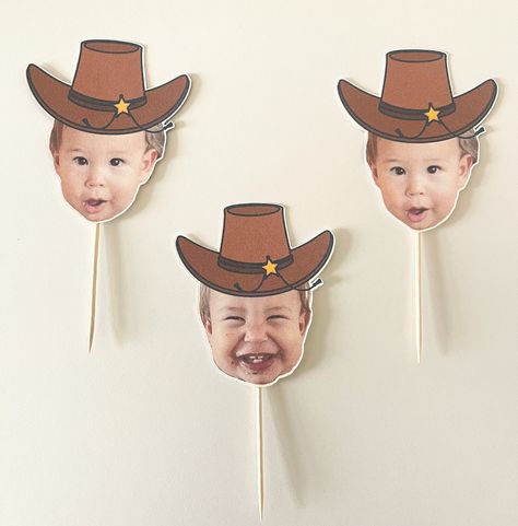 Cowboy Cupcake Topper, 1st Rodeo Birthday Party, Rodeo Cupcake Topper, Personalized Cupcake Toppers, 12 Count - Etsy Cowboy Cupcakes Toppers, My First Rodeo Birthday Cupcakes, Wild One Cowboy Birthday, Rodeo Theme Cupcakes, 1st Rodeo Cupcakes, Rodeo Birthday Cupcakes, 1st Rodeo Centerpieces, My First Rodeo Cupcakes, First Rodeo Cupcakes