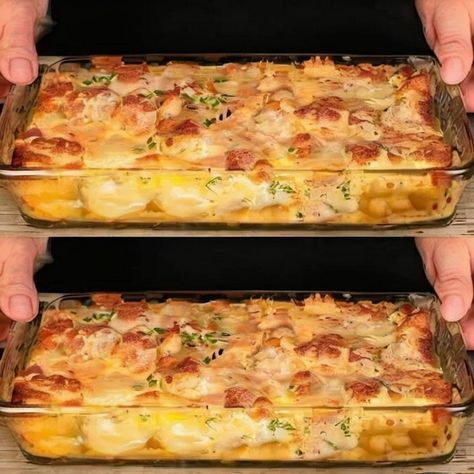 Discover a delicious way to use leftover ham in this gourmet chicken cordon bleu lasagna, perfect for any occasion. Cordon Bleu Lasagna, Pork Chop Supreme Recipe, Chicken Cordon Bleu Lasagna, Cabbage Fritters, Savory Cabbage, Slow Cooker Baked Ziti, Garlic Parmesan Roasted Potatoes, Oven Roasted Cauliflower, Parmesan Roasted Potatoes