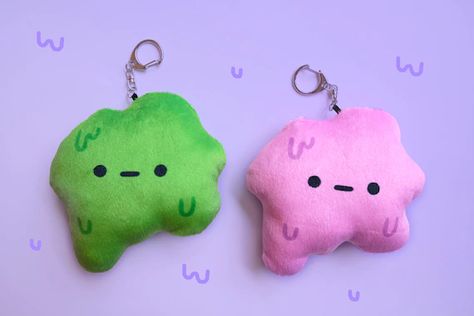 Y2k Cutecore, Plush Keychains, Fluffy Fabric, Handmade Plush, Cute Stuffed Animals, Colors Green, Plush Pillows, Slime, Art Dolls