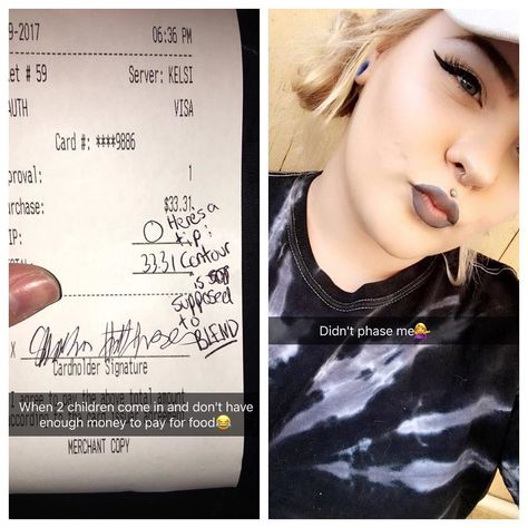 These Rude Teens Makeup-Shamed A Waitress Instead of Tipping Her Waitress Makeup, Waitress Tips, Waitress Hairstyles, Server Life, Contour Makeup Tutorial, Korean Beauty Secrets, Oil Free Foundation, Kids Money, Makeup For Teens