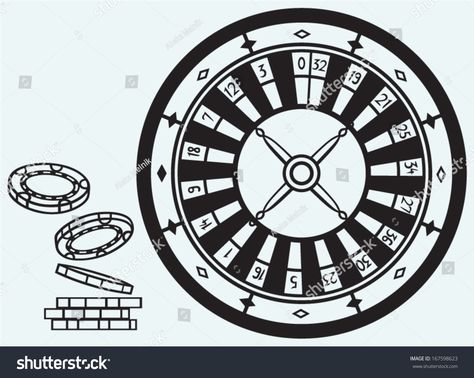 Gambling. Roulette and chips isolated on blue batskground #Ad , #Ad, #chips#Roulette#Gambling#batskground Roulette Wheel Drawing, Wheel Drawing, Drawing Graphic Design, Roulette Wheel, Drawing Graphic, Clipart Cartoon, Vector Drawing, Drawing Ideas, Stock Vector