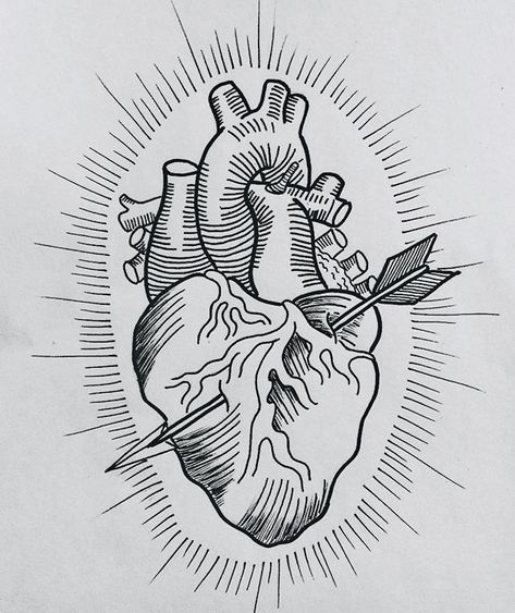 Arrow Heart Drawing, Arrow Through Heart Drawing, Heart With Arrow Drawing, Yarn Jacket, Arrow Through Heart, Arrow Heart, Arrow Art, Arrow Drawing, Heart Piercing