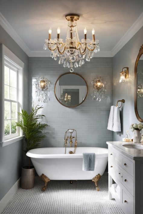 Bathroom with clawfoot tub