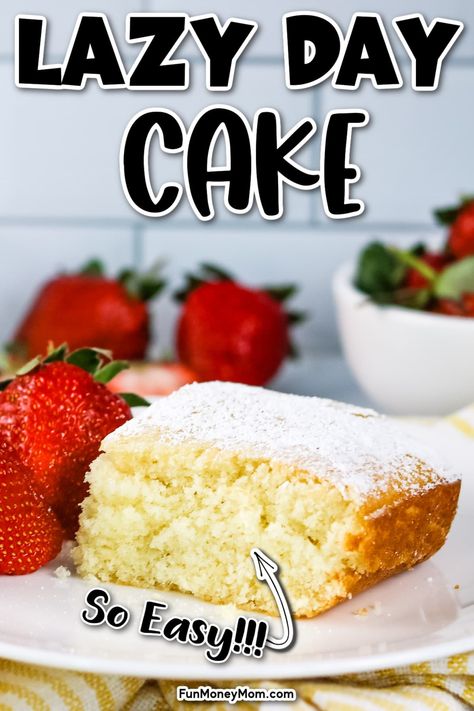 No Mix Cake Recipe, Easy Soft Cake Recipe, Few Ingredient Cake Recipes, Homemade Cake Easy, Fast Cake Recipes Easy Desserts, Homade Cakes Recipe, Easy Fluffy Cake Recipe, Easy Simple Cake Recipes, Simple Baked Desserts