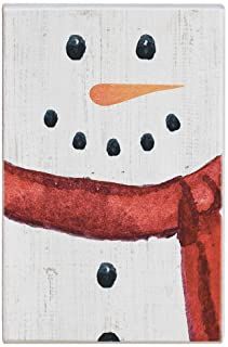 Amazon.com: wood snowman Christmas Canvas Art, Snowman Sign, Wood Snowman, Christmas Paintings On Canvas, Wooden Snowflakes, Christmas Card Art, Christmas Canvas, Small Talk, Christmas Scene