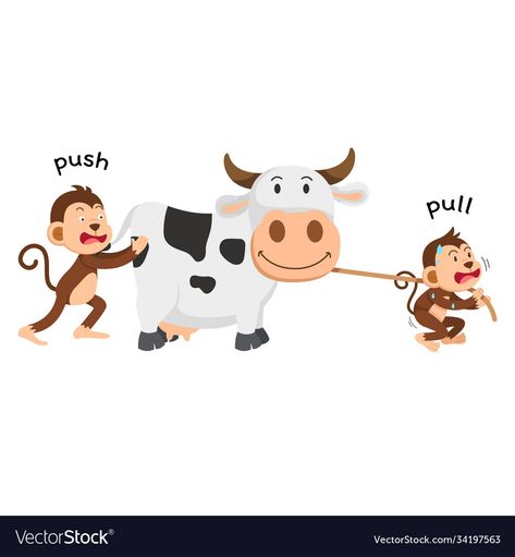 Push And Pull, Push And Pull Activities, Opposites For Kids, Teacch Activities, Zoo Preschool, Preschool Charts, Action Pictures, Action Books, Space Crafts For Kids