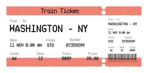 Link above to checkout this ticket 🖤 Train Ticket Design, New York Train, Ticket Sticker, Train Ticket Booking, Train Ticket, Ticket Design, Train Tickets, Printing Design, Frame Design