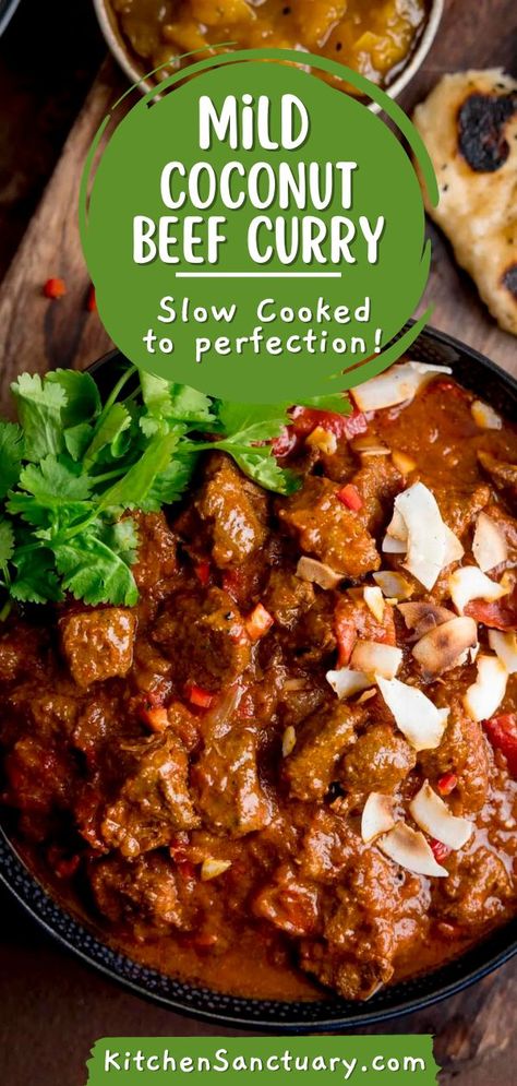 Beef Curry Slow Cooker, Coconut Beef Curry, Diced Beef Recipes, Slow Cooker Curry Recipes, Slow Cooker Beef Curry, Beef Curry Recipe, Slow Cooker Curry, Crockpot Recipes Beef Stew, Slow Cooker Recipes Beef