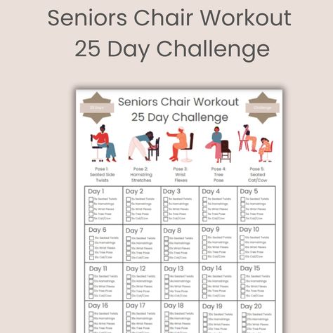 25 Day Chair Workout for Seniors to Reshape Summer Body | Full Body Exercise Guide #Get_Fit_Challenge #Fat_Loss_Gym_Workout #Workout_Challenge_Beginner #Belly_Fat_Challenge https://www.theworldaccordingtome.org/fitness-health/1942179_30-day-ab-challenge-for-beginners-get-stronger-abs-step-by-step/?25-day-chair-workout-for-seniors-to-reshape-summer-body-full-body-exercise-guide Office Chair Workout, Chair Yoga Poses, Full Body Exercise, Chair Workout, 30 Day Ab Challenge, Chair Pose Yoga, Desk Workout, Challenge Workout, 30 Day Abs