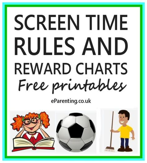 Screen Time Rules and Reward Charts Printables Earn Screen Time Chart, Screen Time Rules Kids, Screen Time Rules Printable, Screen Time Tickets, Screen Time Chart, Screen Time Tracker, No Screen Time, Reward System For Kids, Summer Rules