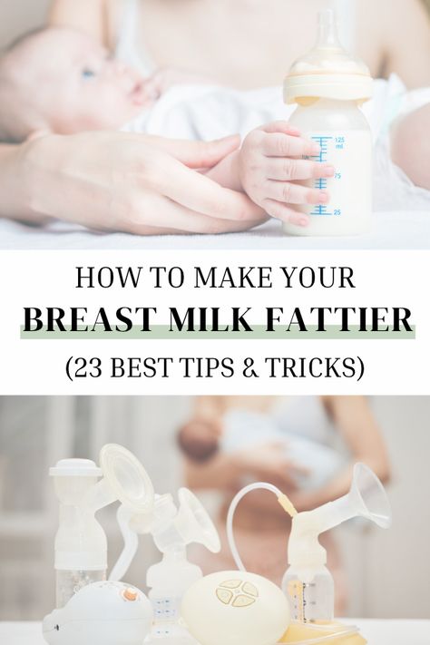 If you're worried about baby's growth or upset tummy, you might wonder if your breastmilk has the right amount of fat in it. This blog post teaches you all about fatty breast milk and 23 ways to increase the fat content of your breast milk quickly. Increase Milk Supply Foods, Breast Milk Ice Cream, Breastmilk Ice Cream, Thaw Breastmilk, Breastmilk Recipes, Milk Supply Foods, Pumping Tips, Upset Tummy, Human Milk