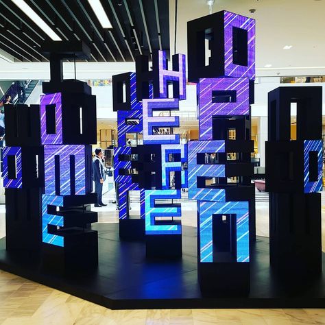 Shinsegae Department Store, Gimhae Corporative Events, Today's Inspiration, Corporate Event Design, Neon City, Exhibition Booth Design, Event Branding, Exhibition Display, Exhibition Booth, Booth Display