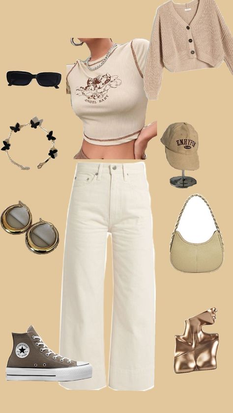 #casual #coffee date #soft girl #beige #neutral #cute #simple #clean #outfit ideas #women's style  #school outfit #aesthetic #trendy #viral Clean Outfit Ideas, Clean Outfit, Sunday Outfit, Coffee Date, Outfit Aesthetic, Soft Girl, School Outfit, Casual Outfit, Women's Style