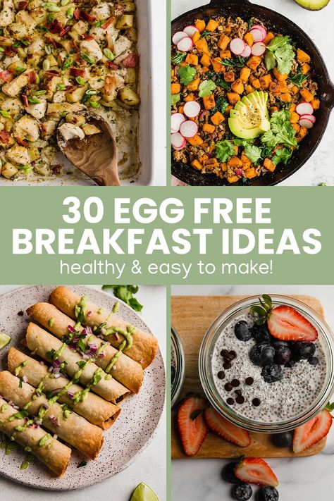 30 of the Best Egg Free Breakfast Ideas - Unbound Wellness Egg Free Breakfast Ideas, Breakfast Ideas Without Eggs, Eggless Breakfast, Sweet Potato Breakfast Hash, Snack Boards, Egg Free Breakfast, Unbound Wellness, Veggie Breakfast, Whole 30 Breakfast