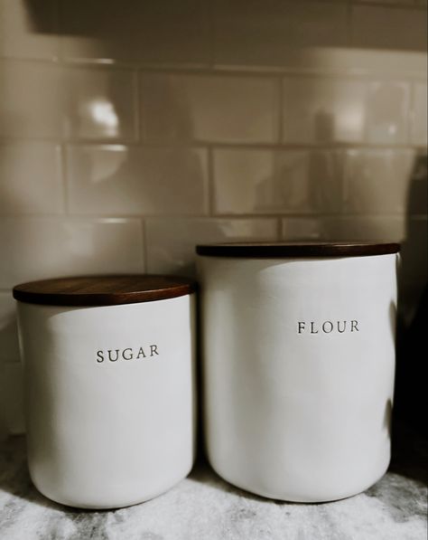 Flour Containers Storage, Sugar And Flour Container, Sugar Flour Containers, Flour Sugar Containers, Flour Container, Flour Canister, Sugar Container, Canisters, Fun Stuff