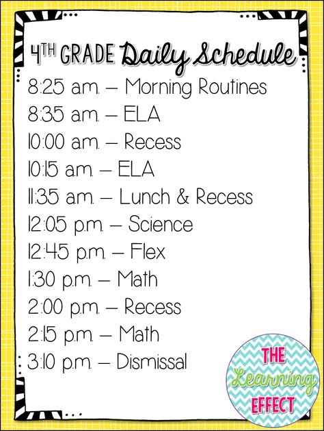 4th Grade Daily Schedule Example | The Learning Effect 3rd Grade Daily Schedule, 3rd Grade Schedule, 3rd Grade Class Schedule, 4th Grade Curriculum, 2nd Grade Daily 5, Grade 4 Daily 5, Daily Five Third Grade, Daily Five Fourth Grade, Classroom Daily Schedule