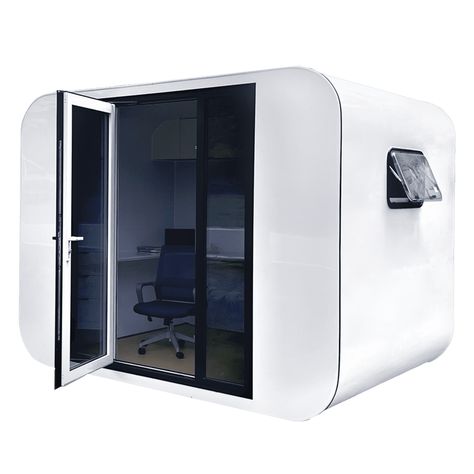 10 ft. x 7.4 ft. x 7.7 ft Tiny Modern Office Apple Cabin House Prefab Modular Office Garden Office Pod Small Log Cabin Studio - Walmart.com Office Van, Cabin Studio, Eco Friendly Interior, Personal Workspace, Tiny Office, Portable Cabins, Pod House, Wood Storage Sheds, Small Log Cabin