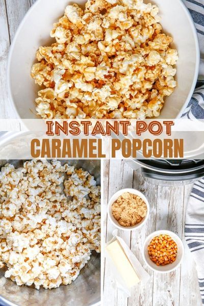 Instant Pot Caramel Popcorn made in the pressure cooker in just a few minutes. It’s the perfect munchies for movie night, snack time, or anytime you need a sweet treat. #snacks #popcorn #pressurecookerrecipes #instantpot Kettle Corn Recipe, Homemade Caramel Popcorn, Caramel Popcorn Recipe, Popcorn Recipes Caramel, Popcorn Recipe, Slow Cooker Desserts, Best Instant Pot Recipe, Healthy Instant Pot Recipes, Popcorn Recipes