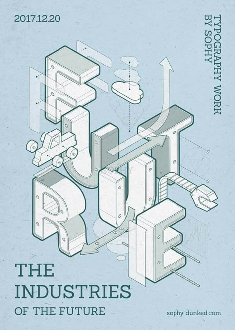 Engineering Graphics And Design, Blue Print Graphic Design, Isometric Text Poster, Typography 3d Poster, 3d Typography Design Poster, Stem Graphic Design, Lab Graphic Design, Engineering Poster Design, Industrial Design Poster