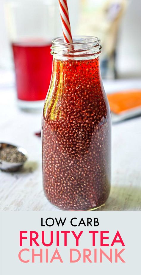 Chia Seed Tea, Chia Tea Recipe, Chia Seed Drink Recipes, Chia Tea, Chia Drink, Chia Seed Drinks, Corp Perfect, Chia Recipe, Low Carb Drinks