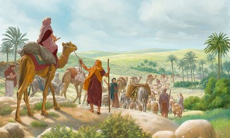 Abraham and his family on the journey to the land of Canaan Indian Sign Language, Ruth And Naomi, Abraham And Sarah, Bible Characters, Bible Pictures, Biblical Art, Watch Tower, Daily Bible Verse, The Kingdom Of God