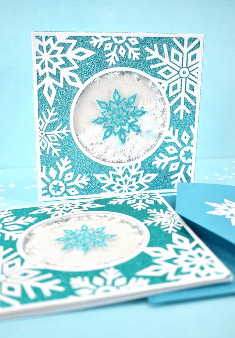 Shaker Cards Tutorial, Joy Fold Card, 3d Snowflake, Iris Folding Pattern, Silver Card, 3d Snowflakes, Welcome Card, Snowflake Cards, Friday Weekend