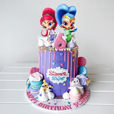 Shimmer And Shine Cake Ideas, Shimmer And Shine Birthday Cake, Shimmer And Shine Birthday Party Ideas, Shimmer And Shine Birthday Party, Shine Birthday Party, Shimmer And Shine Cake, Shimmer And Shine Birthday, Shimmer Y Shine, 5 Birthday