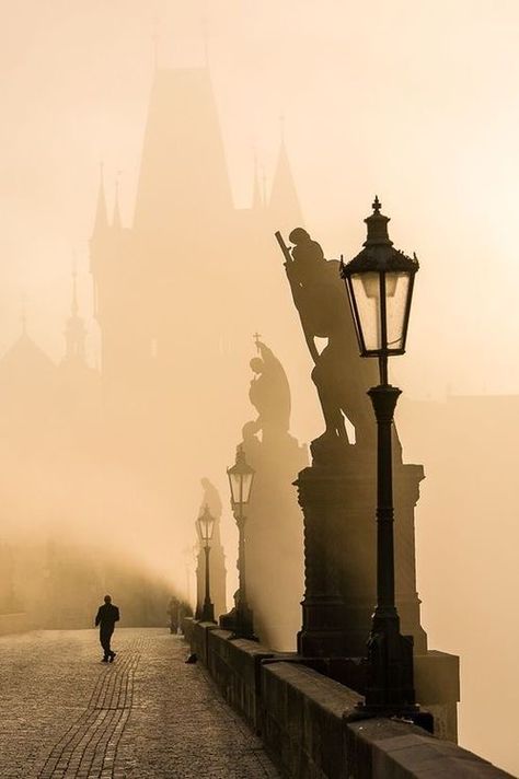 Charles Bridge Prague, Wow Photo, Foggy Day, Cesky Krumlov, Magic Places, Charles Bridge, Prague Czech Republic, Prague Czech, Bratislava