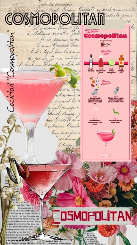 Cosmopolitan Aesthetic, Cosmos Drink, Cosmo Drink Aesthetic, Cosmopolitan Drink Aesthetic, Cosmopolitan Vintage Poster, Cosmopolitan Variations, Cosmo Drink, Sparkling Cosmopolitan, Cosmopolitan Drink