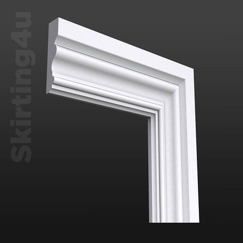 Architraves And Skirting, Door Architrave, Moulding Design, Architrave Door, Door Frame Molding, Glass Pocket Doors, Barn Door In House, Cornice Design, Interior Door Trim