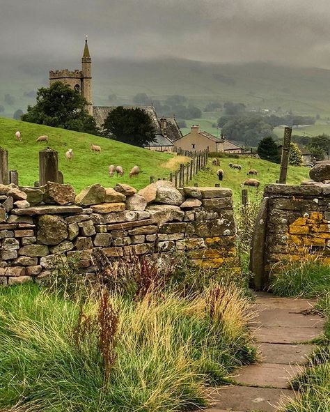 @sab_wanderlust_photos on Instagram: “📍Misty morning over St. Margaret Church at Hawes, Yorkshire Dales. Planned to spend the day exploring the Dales early morning and visiting…” English Landscape, England Countryside, English Village, Misty Morning, British Countryside, Yorkshire Dales, Old Stone, English Countryside, 4 Months