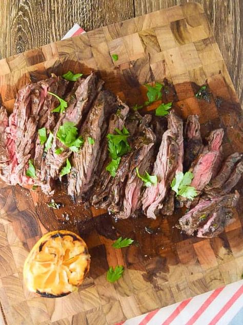 This Herbed Skirt Steak is made quickly and easily with pantry staples.  It turns out the most flavorful, moist steak ever.  {gluten free, keto, whole30, paleo} Bison Tacos, Carne Asada Grilled, Chipotle Recipe, Carne Asada Marinade, Carne Asada Recipes, Lime Crema, Marinated Flank Steak, Easy Grilling, Skirt Steak