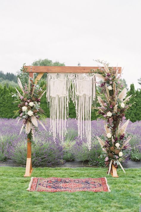 Lavender Farm Wedding, Bohemian Garden Wedding, Wedding Alters, Bohemian Garden, Silver Sage, Grass Wedding, Rustic Wedding Flowers, Spring Wedding Flowers, Lavender Farm