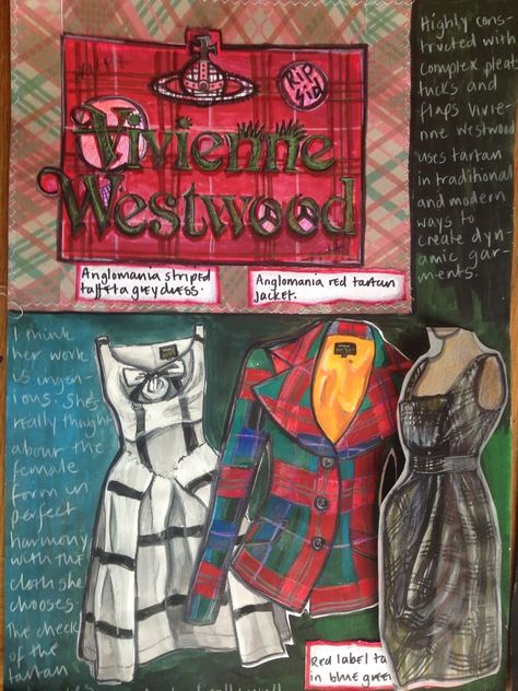 Vivienne Westwood Book, Lisa Milroy, Fashion Research, Vivienne Westwood Fashion, Gcse Textiles, Fashion Sketchbook Inspiration, Fashion Portfolio Layout, Textiles Sketchbook, A Level Textiles