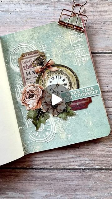 Mix Media Journal, Instagram Journal Ideas, Vicky Papaioannou Journals Mixed Media, Creative Journal Ideas Scrapbooking Easy, Junk Journal Background Pages, Mixed Media Journal Pages, Simple Aesthetic Journal Ideas, Page Scrapbooking Inspiration, Cards Using Stencils