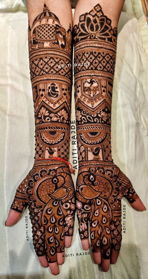 Photo By Aditis Mehendi Art - Mehendi Artist Bridal Mehendi Designs Wedding, Latest Mehndi Designs Wedding, Karva Chauth Mehndi Designs, Wedding Henna Designs, Traditional Mehndi Designs, Front Mehndi Design, Mehendi Art, Indian Mehndi Designs, Hand Mehndi Design