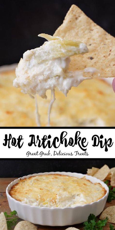 Spicy Queso Dip, Baked Artichoke Dip, Hot Artichoke Dip, Baked Artichoke, Artichoke Dip Recipe, Potato Bites, Artichoke Recipes, Cream Cheese Dips, Dip Recipes Easy