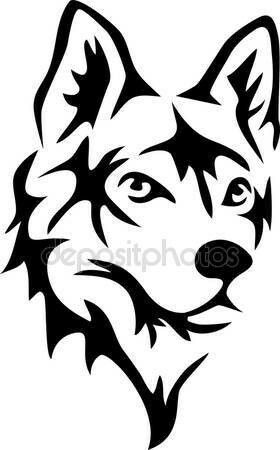 Собака Wolf Stencil, Face Coloring, Wolf Silhouette, Husky Pics, Animal Stencil, Black And White Face, Silhouette Stencil, Stencil Patterns, Wolf Head