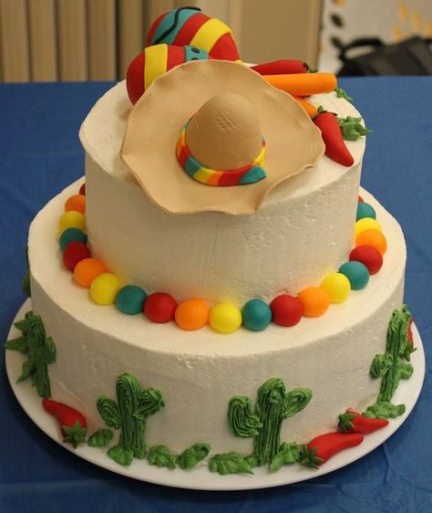 Fiesta Mexicana Ideas, Mexican Themed Cakes, Taco Cake, Mexican Cake, Mexican Birthday Parties, Fiesta Cake, Fiesta Birthday Party, Mexican Birthday, Fiesta Theme Party