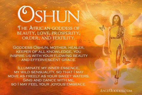 Prayers To Oshun, Oshun Goddess Makeup, Daughter Of Oshun, Oshun Tattoo Ideas, Orisha Prayers, Oshun Offerings, Oshun Prayer, Goddess Oshun, Orisha Oshun