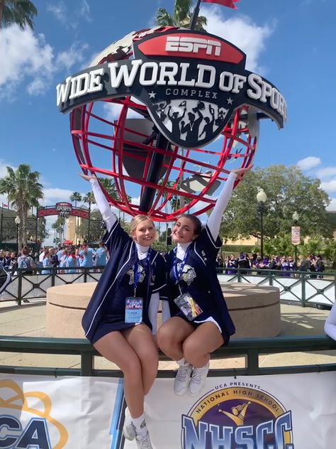 Uca Nationals Disney, Cheer Disney, Cheer Worlds 2023, Uca Cheer Nationals Disney Shirts, The Summit Cheer, Competive Cheer Pictures, Uca Cheer, Nca Cheer Champions, Cheer Nationals