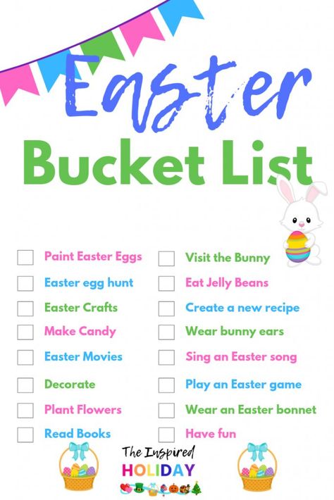 Easter Songs, Jelly Beans Easter, Fun List, Fun Easter Crafts, Easter Buckets, Easter Books, Bucket List Ideas, Easter Games, Plastic Easter Eggs