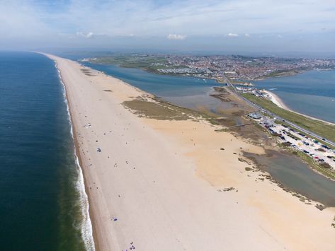 Above Chesil Beach looking towards Weymouth - Dorset coast aerial image Weymouth Dorset, Dorset Coast, England Beaches, Aerial Images, Thomas Hardy, Seaside Towns, Uk Travel, Beach Look, Aerial View