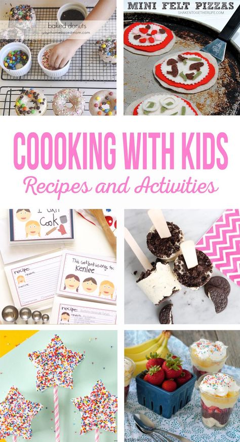 Cooking with Kids | Let your kids help in the kitchen with these easy recipes and fun kids activities. Print a kids cookbook for their very own! Cooking With Kids Recipes, Kids Cooking Activities, Cooking Kids, Cooking With Toddlers, Preschool Cooking, Fun Kids Activities, Cooking In The Classroom, Kids Cookbook, Kids Help