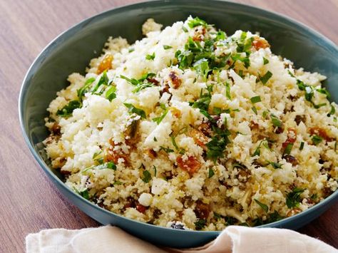 Get Healthy Sicilian Cauliflower Rice Recipe from Food Network Sicilian Cauliflower, Best Cauliflower Recipe, Cauliflower Recipes Healthy, Cauliflower Rice Recipe, How To Make Cauliflower, Rice Food, Cauliflower Rice Recipes, Cauliflower Fried Rice, India Food