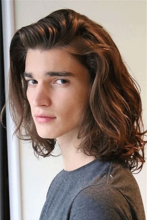 Mid Length Synthetic Hair Men's Capless Wig#Wigs#mens fashion Mens Long Haircut Undercut, Alexander Ferrario, Man With Long Hair, Men's Long Hairstyles, Boys Long Hairstyles, Corte De Cabelo Masculino, Long Brown Hair, Hair Reference, Grunge Hair