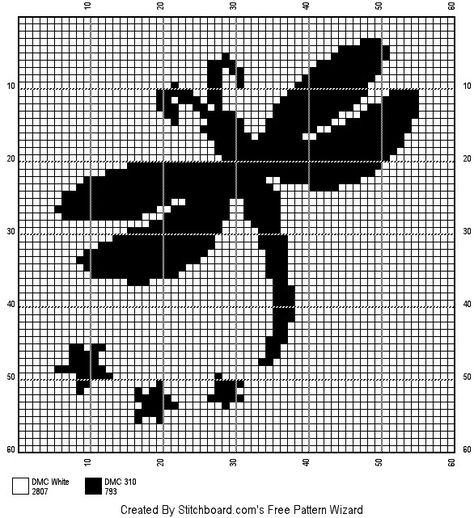 Dragonfly Grid Pattern, Dragonfly Knitting Chart, Dragonfly Cross Stitch, Cross Stitch Letter Patterns, Cross Stitch Silhouette, Cross Stitch Alphabet Patterns, Cross Stitch Beginner, Knitted Mittens Pattern, Cross Stitch Letters