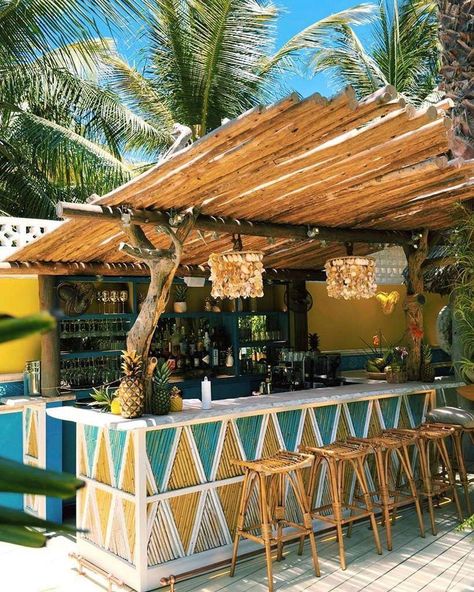 Can't decide between the wow factor of luxury hotels and the one-of-a-kind charm of boutique stays? Let’s explore Aruba’s stay options! 🏨 If you're seeking personalized service, intimate settings, and a connection to local flavors, the Boardwalk Boutique Hotel is your go-to sanctuary. Just steps from the vibrant turquoise waters, this hidden gem offers private casitas, each decorated with thoughtful, local touches that provide a serene escape from the everyday. Perfect for those who cherish ... Beach Kiosk Design, Outdoor Bar Under Beach House, Outdoor Bar Areas, Beach Bar Design Ideas, Outdoor Bar Design, Backyard Restaurant, Surf Bar, Outdoor Bar Area, Tiki Bar Decor